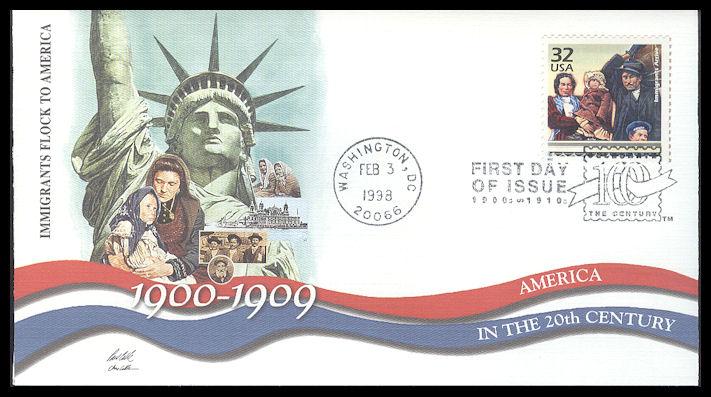 #3182i Immigrants Arrive - Ellis Island Fleetwood FDC