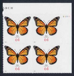 USA 4462 TR Block MNH Monarch Butterfly