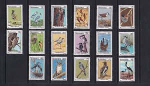 Botswana  #198-214  MNH  1978  birds