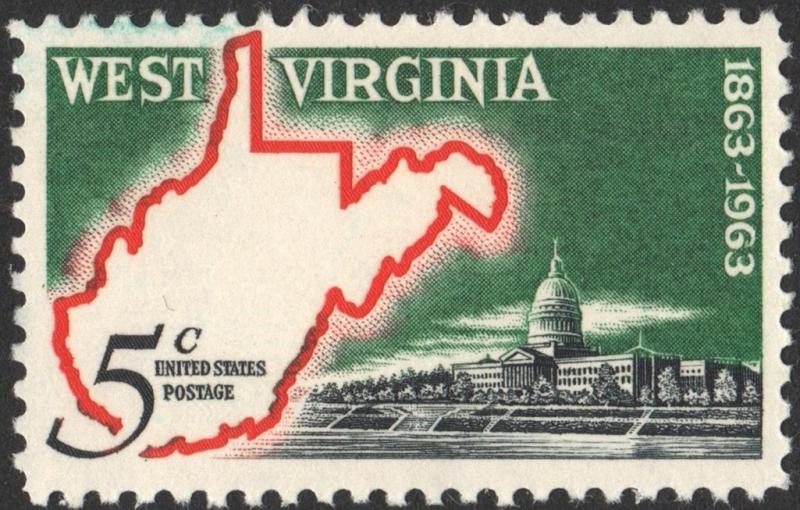 SC#1232 5¢ West Virginia Statehood Issue (1963) MNH