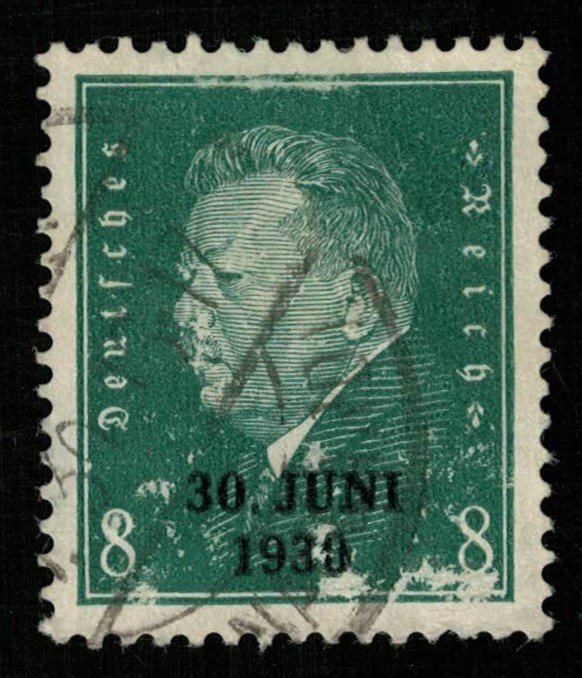 Reich, 8 Pf, Germany, overprint 30 Juni 1930 (T-5793)