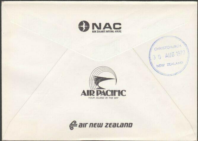 NEW HEBRIDES 1977 RNZAF commem flight cover - SANTO skeleton cds...........27804