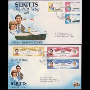 ST.KITTS 1981 - FDC - 75-80 Royal Wedding Set of 2