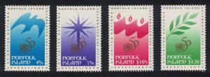 Norfolk Christmas 4v issue 1995 SG#607-610 SC#592-595