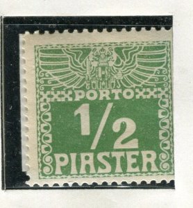 AUSTRIA; LEVANT 1908 Postage Due issue Mint hinged Shade of 1/2Pi. value