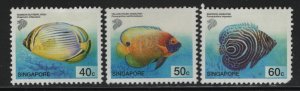 SINGAPORE 993-995  MINT HINGED FISH