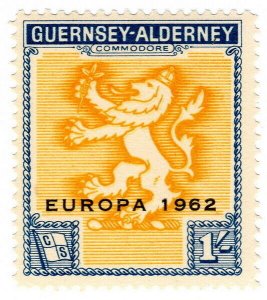 (I.B) Guernsey Cinderella : Alderney 1/- (Commodore Shipping)  