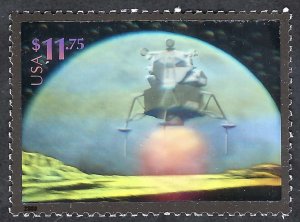 United States #3412 $11.75 Landing on the Moon (2000).  Hologram. MNH