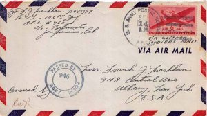 United States A.P.O.'s 6c Transport c1944 U.S. Army Postal Service, A.P.O. [9...