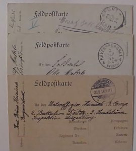 GERMANY  1914 FELDPOST 3 DIFF