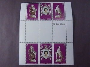 SAMOA # 472-MINT NEVER/HINGED----CROSS GUTTER TREO OF 6----1978