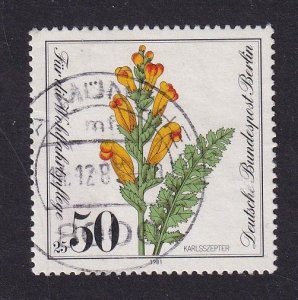 Germany  Berlin #9NB183 used  1981 flowers endangered species 50pf