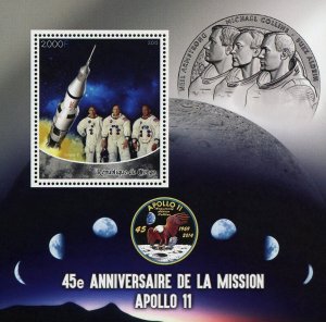 Apollo 11 Stamp Space Saturn V Astronaut Souvenir Sheet Mint NH