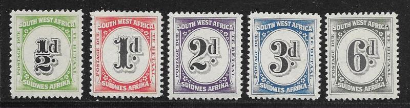 South West Africa J86-90 MLH set. see desc. 2019 CV $29.00