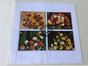 Sharjah Posy of Flowers stamps sheet Ref 54716