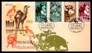 Ifni 88-89,B46-B47 Animals Overseas Mailer U/A FDC