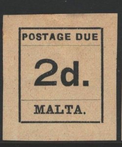 Malta Sc#J4 MH - some toning on reverse