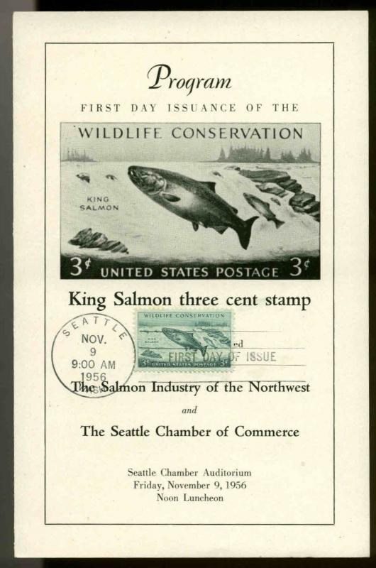 1079 SALMON FIRST DAY CEREMONY PROGRAM MELLONE cats $50