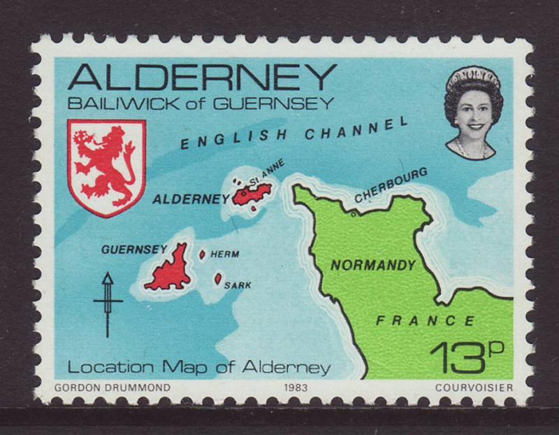 1983 Alderney 13p U/M SGA7