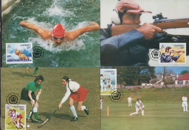 Guernsey 1986 Sports set 6 Maxicard