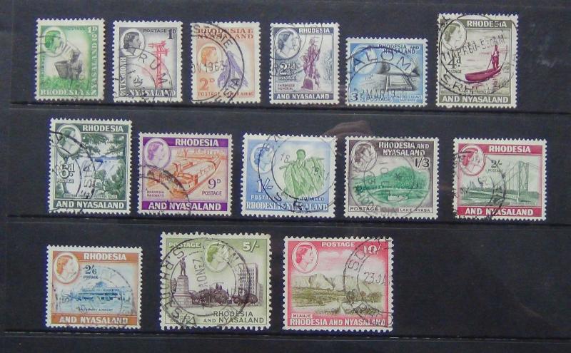 Rhodesia & Nyasaland 1959-62 to 10s SG18/30 