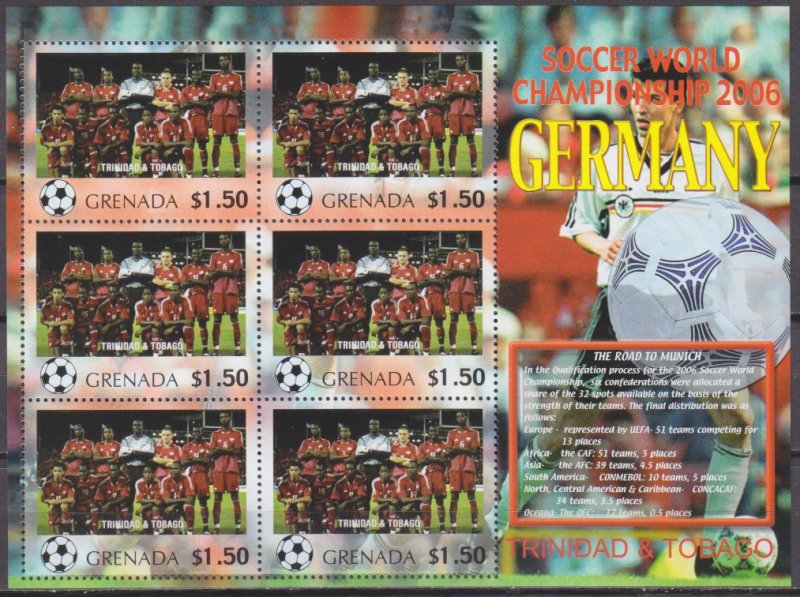 2006 Grenada 5712KL 2006 FIFA World Cup Germany( Trinidad Tobago ) 9,00 €