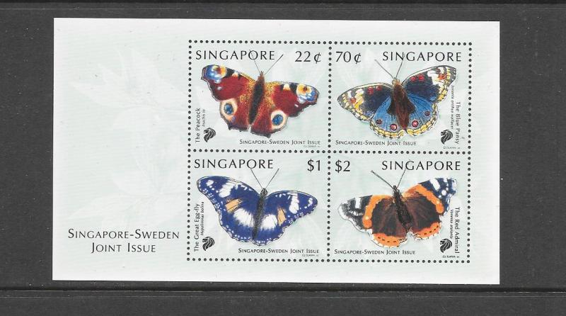 BUTTERFLIES - SINGAPORE #907   MNH