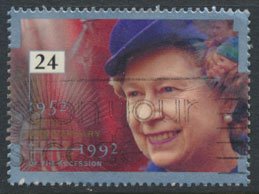 GB  SC# 1440 Anniversary Accession 1992  SG 1606  Used   as per scan 