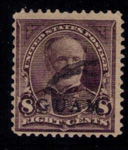 GUAM US Sc #7 Used 8c Violet Brown F-VF Cat. $200.00