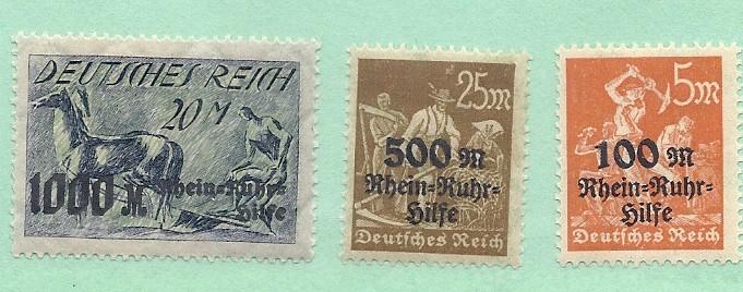 Germany #B5-B7 (MH) CV $2.60