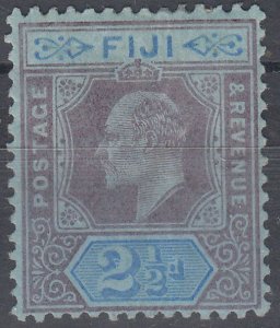 1903 FIJI KEVII 2½d DULL PURPLE & BLUE/BLUE (SG # 107) MH