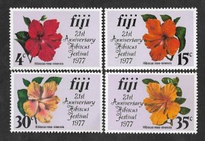 SMI) 1977 FIJI, FAUNA, ANNIVERSARY HIBISCUS FESTIVAL, FLOWERS, MINT