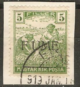 Fiume 5 Mi 10 I Used OP VF 1918 SCV $1.75/$45