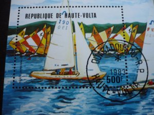 Stamps - Upper Volta - Scott# C282 - CTO Souvenir Sheet