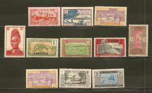 French Colonies Collection of 11 Different Mint Hinged Stamps