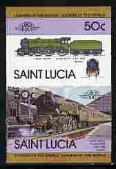 St Lucia 1983 Locomotives #1 (Leaders of the World) 50c C...