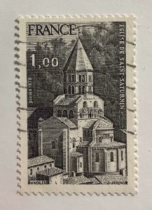 France 1978 Scott 1600 used - 1.00fr, Church in Saint-Saturnin