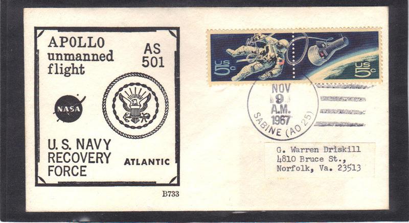 Event Apollo Unmanned Flight AS 501 1331-1332 Space (Cachet-Label/A) CV0972