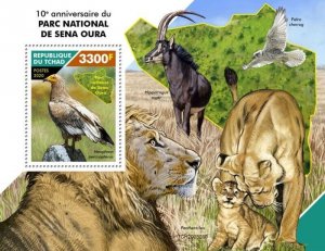 Chad - 2020 Sena Oura National Park Wildlife - Stamp Souvenir Sheet - TCH200526b