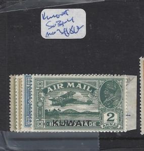 KUWAIT  (PP2102B)  ON INDIA KGV  A/M SET SG 31-4   MOG