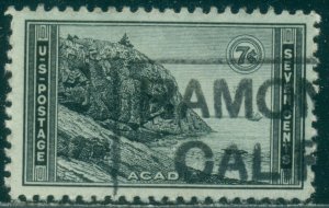 SCOTT # 746, USED, ACADIA, RAMONA, CALIFORNIA CANCEL, GREAT PRICE!