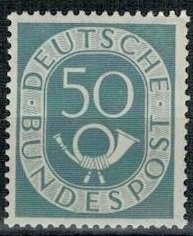 Germany 1951 MNH Stamp Scott 681 Posthorn