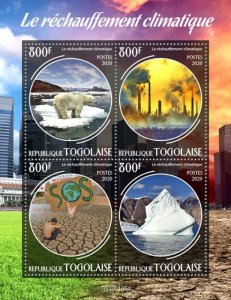 TOGO - 2020 - Global Warming - Perf 4v Sheet - Mint Never Hinged