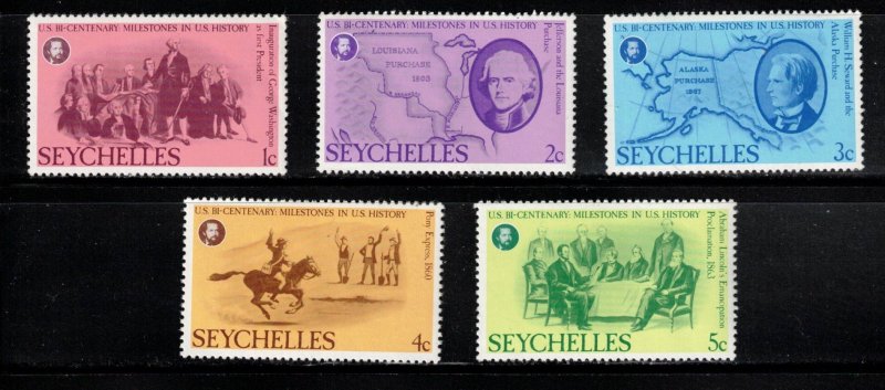 SEYCHELLES  Scott # 370-4 MH - American Revolution 2