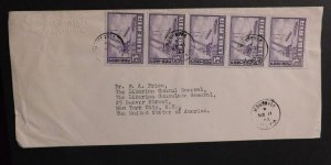 1948 Cover Monrovia Liberia New York NY USA Department of State Consul