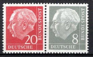 Germany Bund Scott # 710, 707, mint nh, se-tenant, W23YII