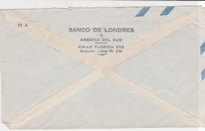 Argentina 1962 Banco de Londres Machine Cancel Airmail Stamps Cover ref R 17612