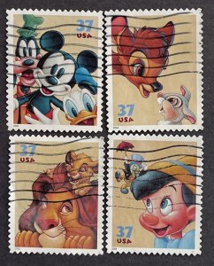 Disney Friendship 4 singles 3865-68 Used