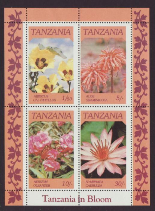 Tanzania 318a Flowers Souvenir Sheet MNH VF