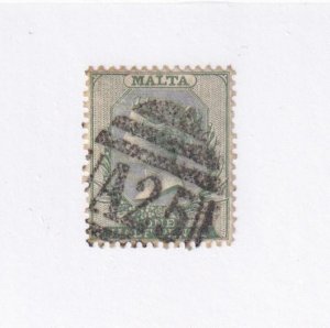 MALTA 1/2ct QUEEN VICTORIA A26 DUPLEX CANCEL